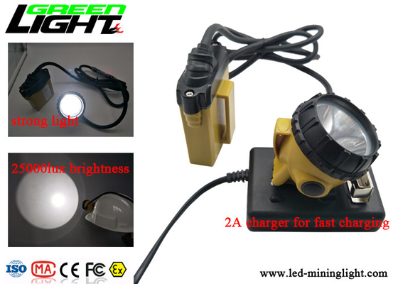 25000lux Afety Wire Cap Led Mining Lamp , High Intensity Light Flashing Cap Light