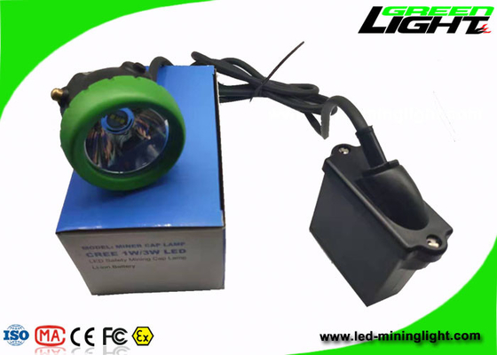 10000lux Mining Cap Lights High Brightness 216lum Li - Ion Battery Pack Light Weight