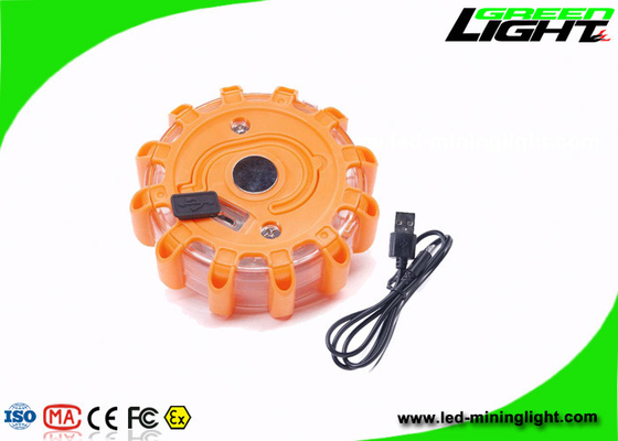 Vehicle Hazard LED Warning Light Car USB Rechargeable Magnetic Hook Road Emergency Disc