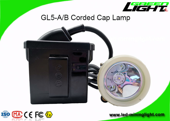 Rechargeable Li Ion Battery LED Miners Cap Lamp 10000lux High Beam For Tunnel