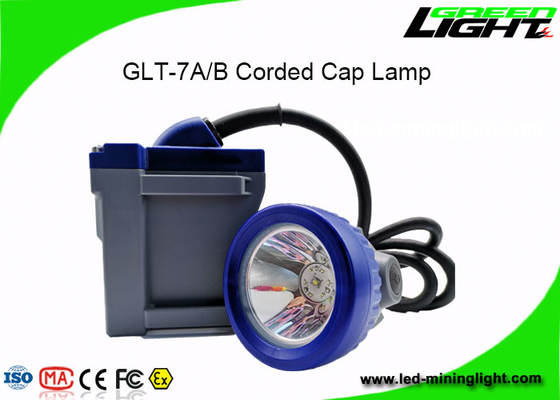 Safety Mining LED Corded Cap Lamp High Brightness With 22hrs Working Time