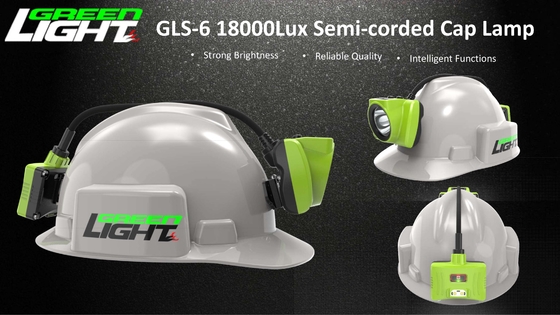 OLED Screen 18000 LUX Led Cordless Mining Cap Lamp