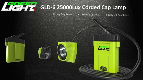 OLED Screen 18000 LUX Led Cordless Mining Cap Lamp