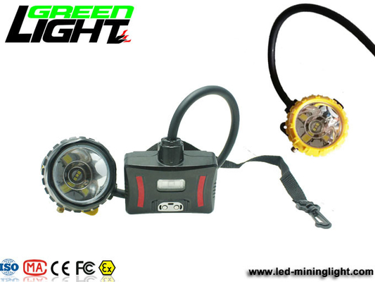 IP68 208lum 15000lux Semi Corded Led Miners Cap Lamp