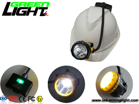 IP68 208lum 15000lux Semi Corded Led Miners Cap Lamp