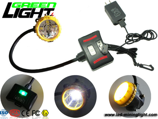 IP68 208lum 15000lux Semi Corded Led Miners Cap Lamp