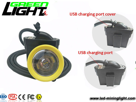 Waterproof IP68 6.6Ah 1000Lux Underground Miners Helmet Lamp