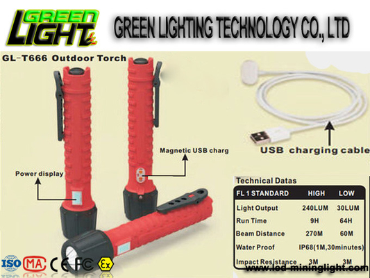 PC IP68 1300lum 25000lux 10W Explosion Proof Torches