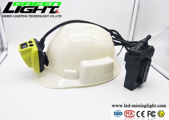 OLED Screen 4.07W 25000lux 13.6Ah LED Miners Cap Lamp