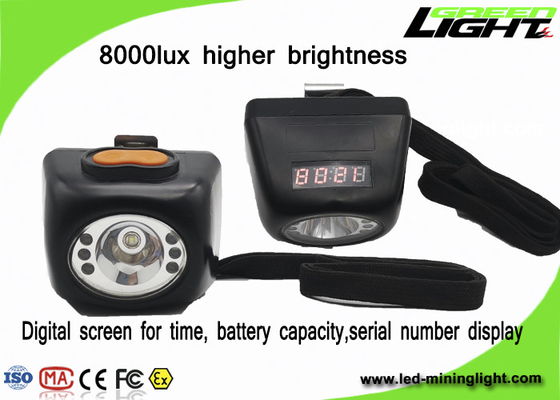 Rechargeable 1.3W 4.5Ah 8000lux Cordless Miners Cap Light