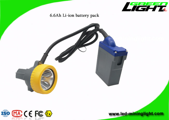 6.6Ah 1.67W 1000cycles led Mining Cap Lamp 15000lux