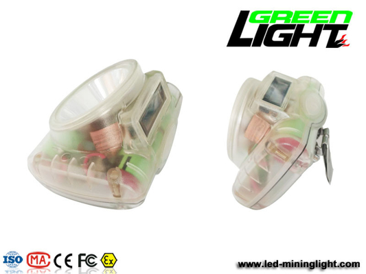 IP68 Rechargeable Cordless Miner Cap Lamp 0.96W 15000lux