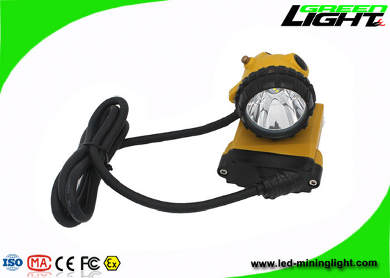 Waterproof 348lum 10.4Ah Corded Mining Cap Lamp 25000lux For Miners