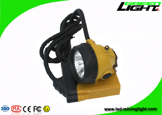 Waterproof 348lum 10.4Ah Corded Mining Cap Lamp 25000lux For Miners