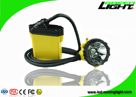Waterproof 348lum 10.4Ah Corded Mining Cap Lamp 25000lux For Miners