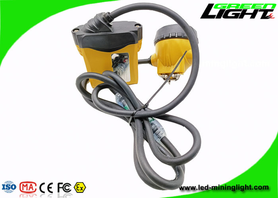 850mA 10.4Ah LED Miners Cap Lamp 25000Lux With Cable Flash Light
