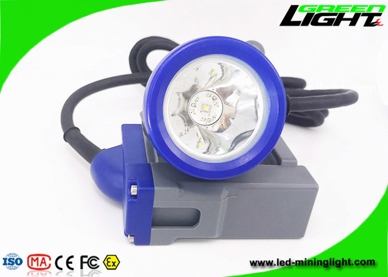 IP68 1.11W 10000lux Corded Mining Cap Lamp 6.6Ah Rechargeable