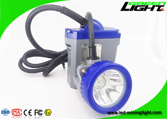 IP68 1.11W 10000lux Corded Mining Cap Lamp 6.6Ah Rechargeable