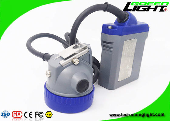 IP68 1.11W 10000lux Corded Mining Cap Lamp 6.6Ah Rechargeable