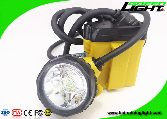 348lum Rechargeable Corded Miners Cap Light 10.4Ah With Low Power Warning