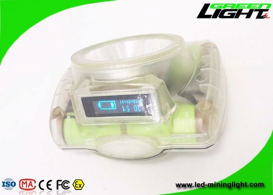 232lum 13000lux Cordless Helmet Cap Lamp 1.78W With OLED Screen