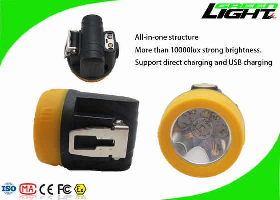 200mA 143LUM Cordless Miners Cap Lamp 3.8Ah Rechargeable Led Headlamp