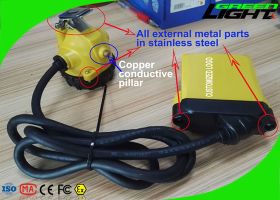 3W CREE 25000lux 390lum Portable Mining Led Lights With 10400mAh Battery