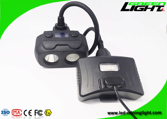 Dual Beam Semi Corded Rechargeable Mining Cap Lights WiFi Tracking 15000lux