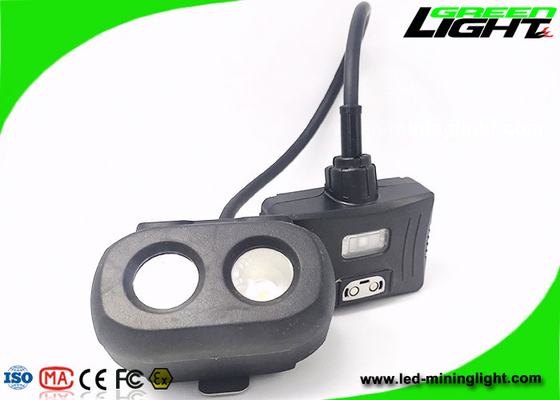 334lum OLED Screen LED Miners Cap Lamp Dual Beam USB Charging 10.4Ah