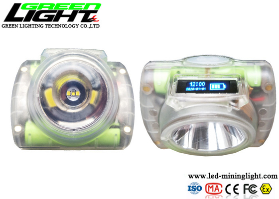 15000lux 232lum Portable Mining Headlight With OLED Time Display
