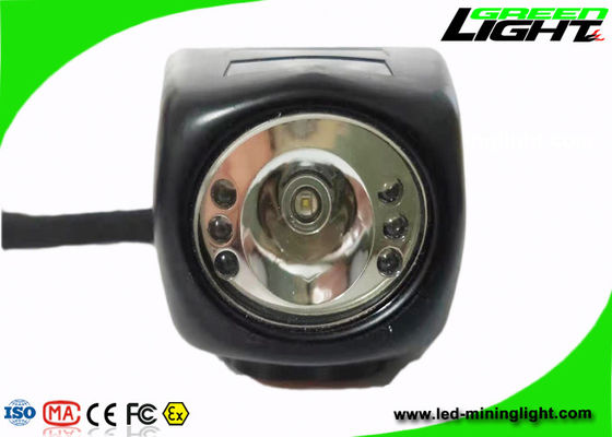 Waterproof Digital Screen Miner Cordless Cap Lamp 4000 lux Silicone Button with Safety Rope ABS  PC