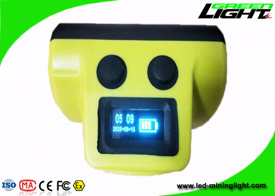 800mA Cordless Cap Lamp 18000lux 6.8Ah Panasonic Li Ion Battery OLED Screen Rechargeable Miner Headlight Silicone ABS