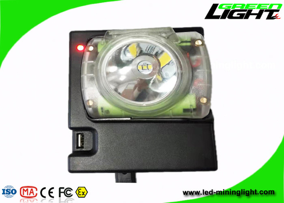 6800mA Waterproof Rechargeable LED Mining Headlamp 232lum 13000Lux Smart OLED Display