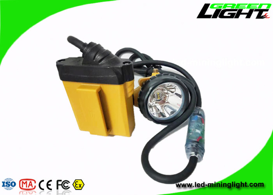 25000Lux 10.4Ah Flashing Mining Cap Lamp 348lum Adjustable Headclip With Rear Warning Lights