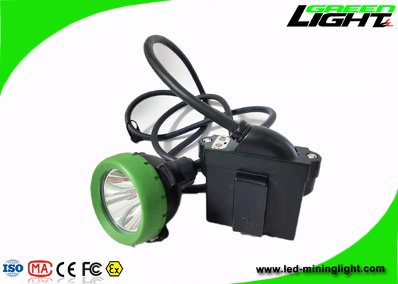 ABS Silicone 1.67W 7.8Ah Corded Led Cap Lamp 10000Lux Rechargeable Li Ion Battery USB Charging Miner Headlight