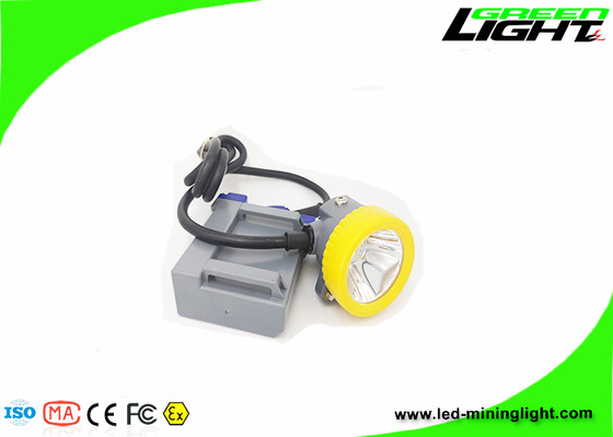 15000Lux 6.6Ah Corded LED Cap Lamp 1.67W IP68 Waterproof For Mining Tunneling