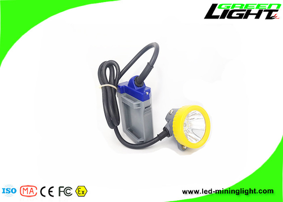 15000Lux 6.6Ah Corded LED Cap Lamp 1.67W IP68 Waterproof For Mining Tunneling