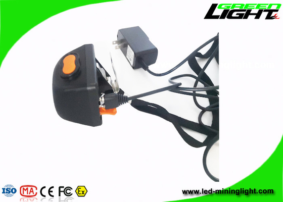 4.5Ah Rechargeable Cordless Mining Cap Lamp 4000Lux 1.3W With Safety Rope Digital Screen