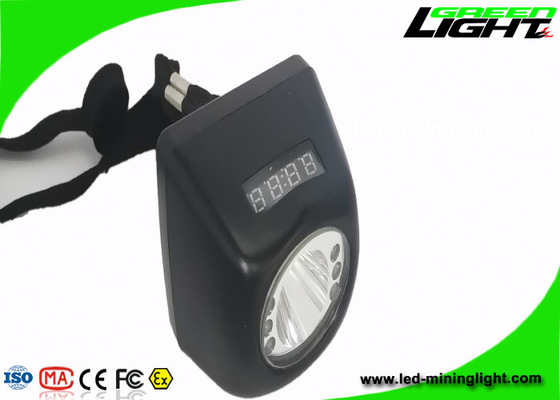4.5Ah Rechargeable Cordless Mining Cap Lamp 4000Lux 1.3W With Safety Rope Digital Screen