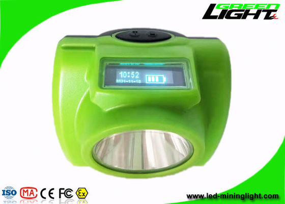 13000-18000Lux 1.78W 480mA LED Mining Cap Lamp Cordless 6.8Ah OLED Screen for Coal Mine
