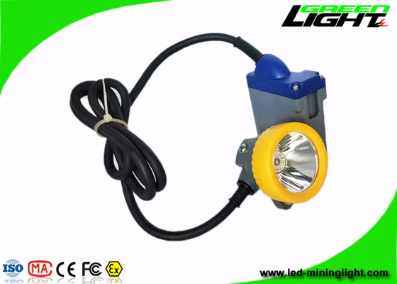 450mA 15000 Lux LED Mining Light 6.6Ah Rechargeable Corded Cap Lamp ABS PC