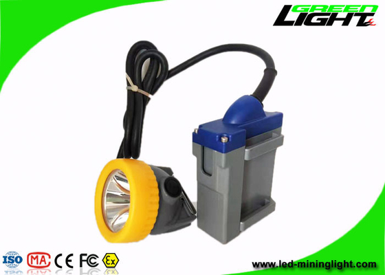 450mA 15000 Lux LED Mining Light 6.6Ah Rechargeable Corded Cap Lamp ABS PC
