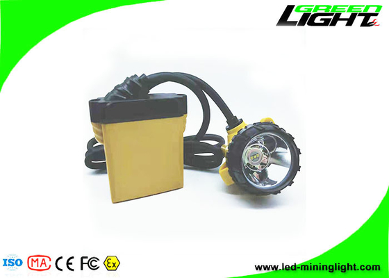25000Lux 10.4Ah Corded Mining Cap Lamp Underground Mining Headlamps Aluminum Lighting Cup