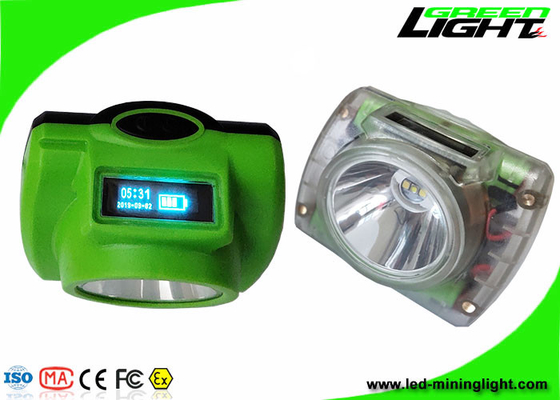 Portable Coal Mining Headlamp 13000 LUX Rechargeable Mining Cap Lamps With OLED Screen  Magnetic USB Chargigng
