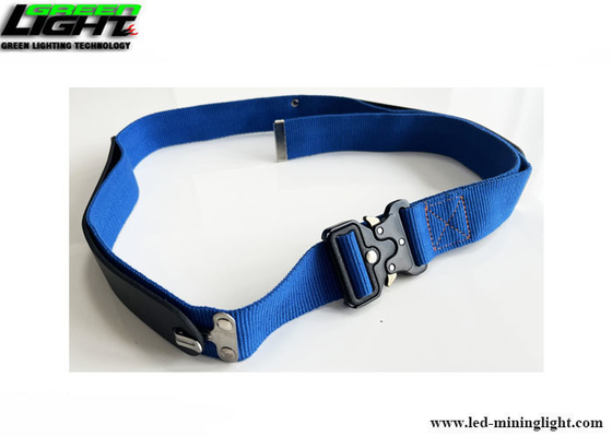 Blue Webbing Mining Waist Belt With Self Locking Clips Reflective Strip