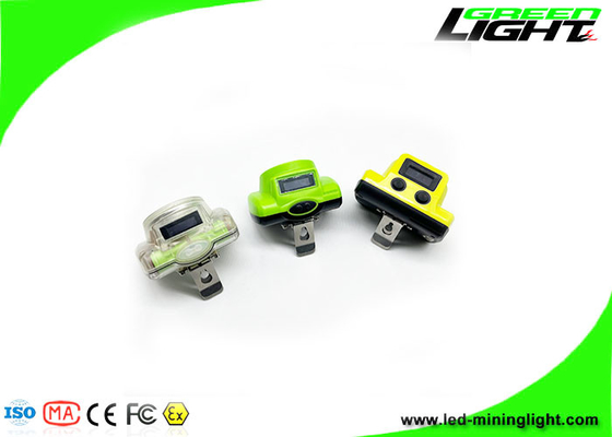 IP68 Waterproof Cordless Led Miners Cap Lamp OLED Screen Portable 18000 Lux Miners Headlight for Tracking System Install
