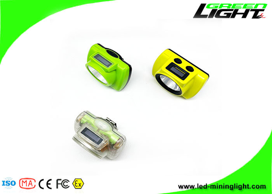 IP68 Waterproof Cordless Led Miners Cap Lamp OLED Screen Portable 18000 Lux Miners Headlight for Tracking System Install