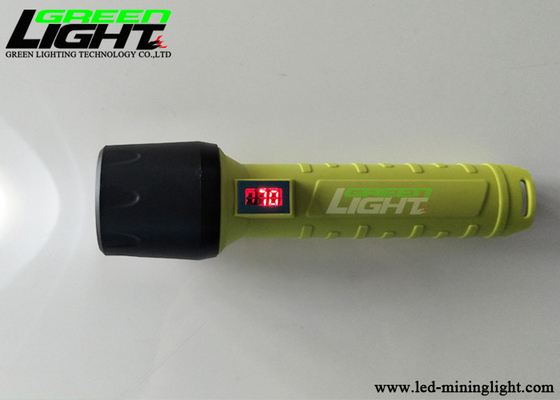 8 Hours Lightweight Led Flashlight Yellow Body Shell ABS Impact Resistant