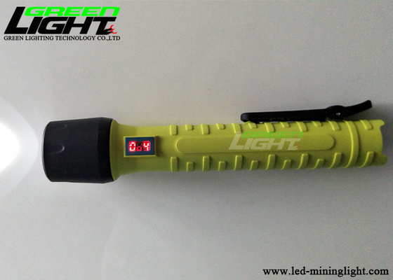 8 Hours Lightweight Led Flashlight Yellow Body Shell ABS Impact Resistant