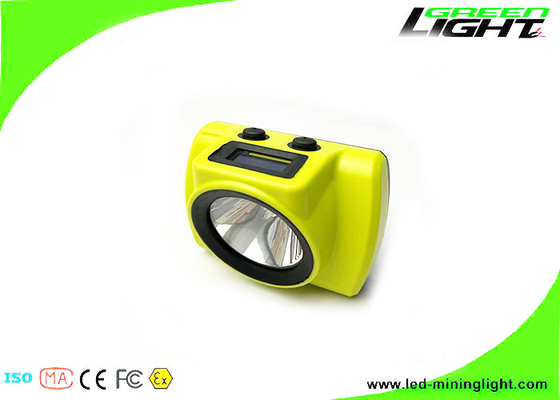 18000lux OLED Screen LED Mining Cap Lights Underground 6.8Ah Panasonic Miner Headlamp Rechargeable For Tracking System